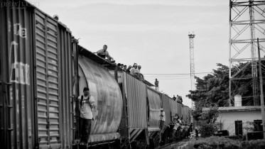 Migrants on "la Bestia".  Every year, tens of thousands of people, 90 percent of them Central American, cross the length of Mexico in hopes of reaching the United States. Many hop trains known as la Bestia (the Beast)  facing kidnapping, extortion, rape, robbery, sickness, hunger, and death along the way.  And it has only become worse since Mexico ramped up the drug war; in search of easy profits, cartels have started to seize migrants, holding them ransom. As a result of these growing threats, in April Amnesty International called the migrants' route "one of the most dangerous in the world."